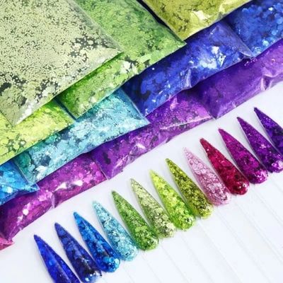1 Kilogram /bags Mixes of Chunkie Glitters Polyester Mixed Glitter for Christmas Occasion Custom Chunky Glitter DIY
