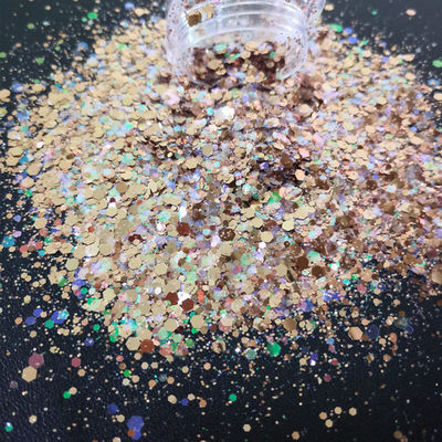 Indoor Christmas Decoration 3D Bronzing Glitter Bronze Glitter Art for Christmas Item Type