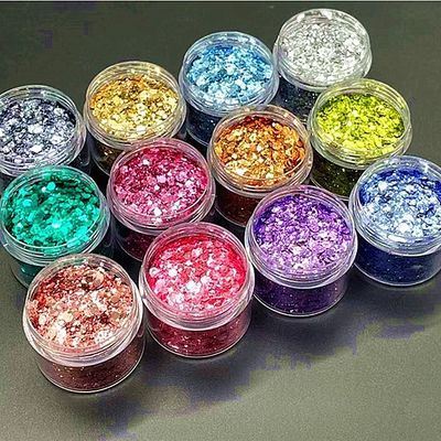 Other Holiday Supplies Bling Metal Chunky Glitter Makeup Cosmetic Glitter Flakes Body Glitter for Eye Shadow Nail Art Plastic