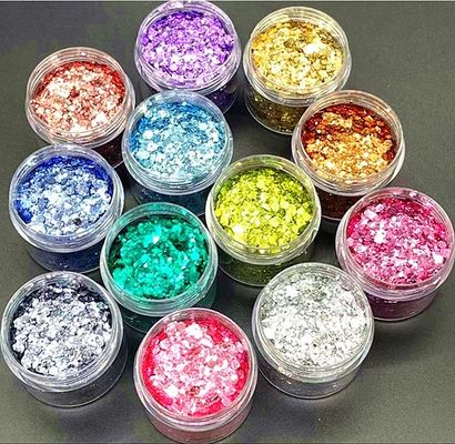 Other Holiday Supplies Bling Metal Chunky Glitter Makeup Cosmetic Glitter Flakes Body Glitter for Eye Shadow Nail Art Plastic