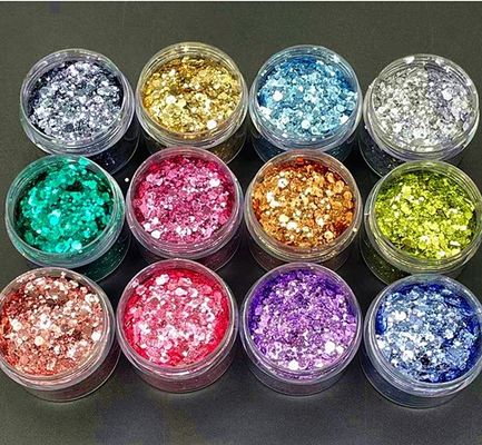 Other Holiday Supplies Bling Metal Chunky Glitter Makeup Cosmetic Glitter Flakes Body Glitter for Eye Shadow Nail Art Plastic