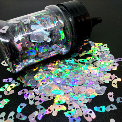 OEM/ODM Glitter Footprint Shaped Sand Ornament for Easter Occasion Personalized Design
