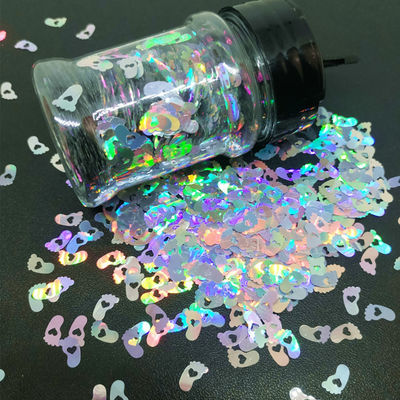 OEM/ODM Glitter Footprint Shaped Sand Ornament for Easter Occasion Personalized Design