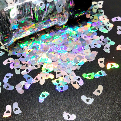 OEM/ODM Glitter Footprint Shaped Sand Ornament for Easter Occasion Personalized Design