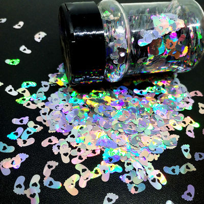 OEM/ODM Glitter Footprint Shaped Sand Ornament for Easter Occasion Personalized Design