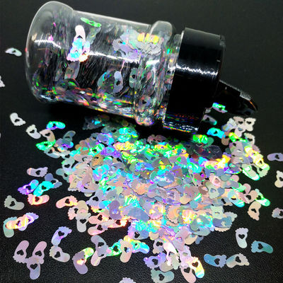 OEM/ODM Glitter Footprint Shaped Sand Ornament for Easter Occasion Personalized Design