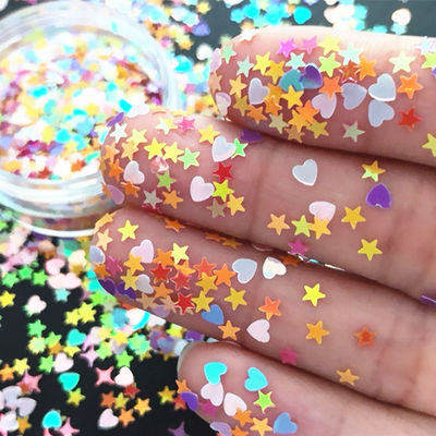 Make Your Craft Stand Out with Hart Shape Mixed Star Shape Glitter Sequins Glitter Powder Cosmetic Chunky Body Glitter