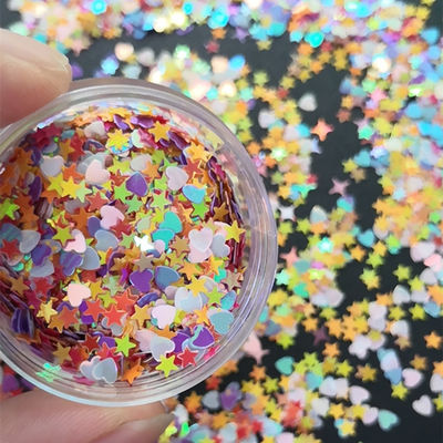 Make Your Craft Stand Out with Hart Shape Mixed Star Shape Glitter Sequins Glitter Powder Cosmetic Chunky Body Glitter