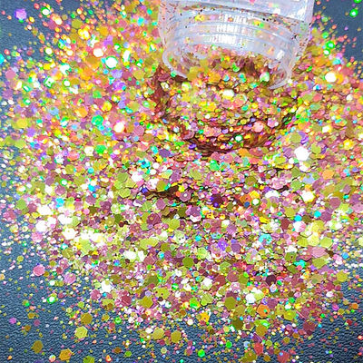 Polyester Body Glitter Gel Holographic Gold Chunky Glitter for a Fashionable Look