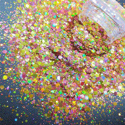 Polyester Body Glitter Gel Holographic Gold Chunky Glitter for a Fashionable Look