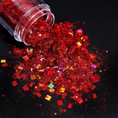 Indoor Ornament Chunky Glitter Powder PET Material Hexagon Shaped Nail Decoration Supplies for Christmas Hexagon Mixed