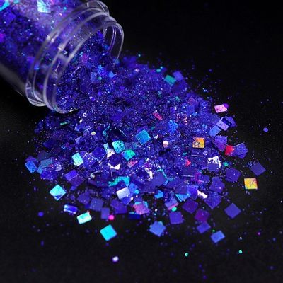 Indoor Ornament Chunky Glitter Powder PET Material Hexagon Shaped Nail Decoration Supplies for Christmas Hexagon Mixed
