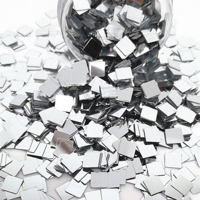 Thousand Choices Offered Mirror Silver Square Sequins Glitter for Fabric PU Nail Art Craft Duffle Bag