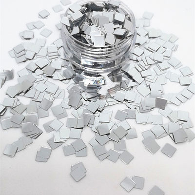Thousand Choices Offered Mirror Silver Square Sequins Glitter for Fabric PU Nail Art Craft Duffle Bag