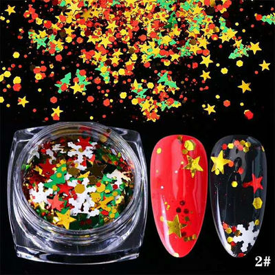 Polyester Glitter Christmas Glitter With Chunky Mixed Snow Tree Shaped Christmas Tree Glitter Collection
