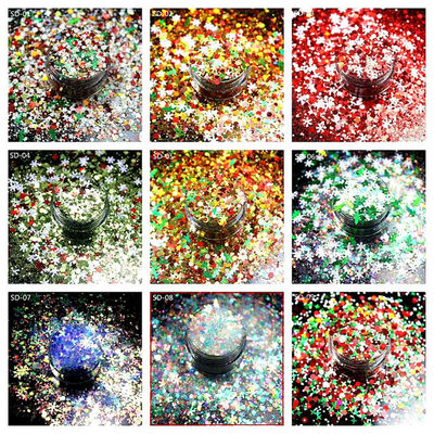 Polyester Glitter Christmas Glitter With Chunky Mixed Snow Tree Shaped Christmas Tree Glitter Collection