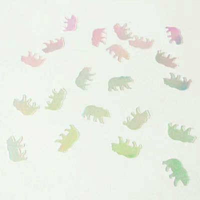 Thanksgiving Occasion Bear Glitter Shapes Polyester Duck Shaped Glitter Bear with Advanced Polyester Design