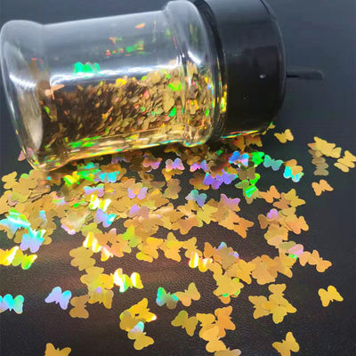 Rainbow Glitter Clutches Shaped Rainbow Polyester Sequin Material Shaped Flying Butterfly for Nail Art Body Face Craft