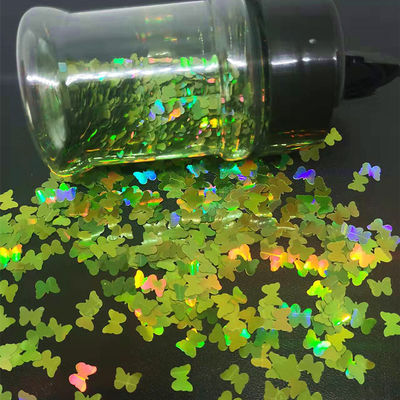 Rainbow Glitter Clutches Shaped Rainbow Polyester Sequin Material Shaped Flying Butterfly for Nail Art Body Face Craft