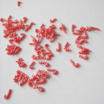 Thousand Choices Offered Candy Cane Shape Glitter Father Christmas Walking Stick Shape for Nail Beauty Products