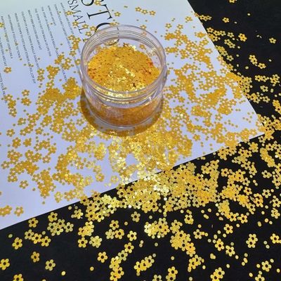 Polyester Plum Blossom Flowers Nail Art Glitter Sequins Acrylic Powder Star Heart Bulk Bagged Minimum 1kg with 3mm Sequins