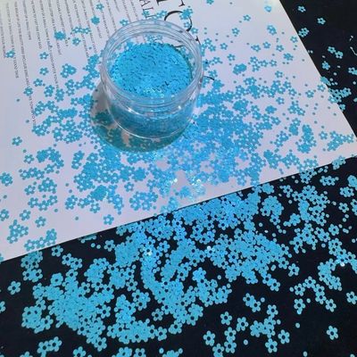 Polyester Plum Blossom Flowers Nail Art Glitter Sequins Acrylic Powder Star Heart Bulk Bagged Minimum 1kg with 3mm Sequins